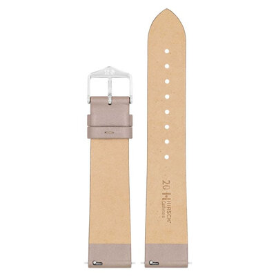 Pasek skórzany Hirsch Cashmere M 03902195-2, beżowy, skóra cielęca, długość M, Quick Release