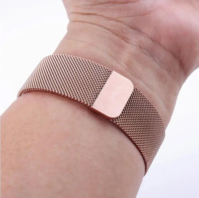 Stalowa bransoleta Ricardo 22mm (pro Garmin Fenix 8/7/6 (47mm), Epix 2 aj.), różowo-złota, mediolański, QuickFit