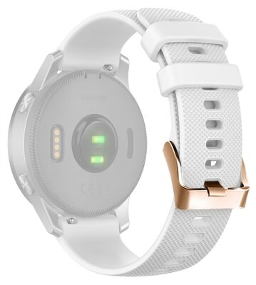 Silikonowy pasek Ricardo 18mm (pro Garmin Venu 2S/3S, Vívoactive 4S, Forerunner 265S, Venu 4 (41mm) aj.), biały, Quick Release