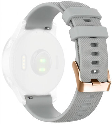 Silikonowy pasek Ricardo 20mm (pro Garmin Venu, Venu Sq, Venu Sq 2, Venu 2 plus aj.), szary V2, Quick Release