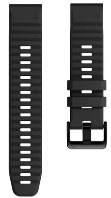 Silikonowy pasek Ricardo 26mm (pro Garmin Fenix 8/7X/6X (51mm), Tactix aj.), czarny V2, QuickFit