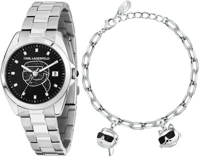 Karl Lagerfeld Round Essentials R0553101516 + bransoletka