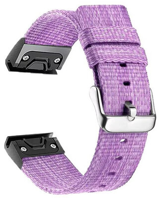 Nylonowy pasek Ricardo 22mm (pro Garmin Fenix 8/7/6 (47mm), Epix 2 aj.), fioletowy, QuickFit