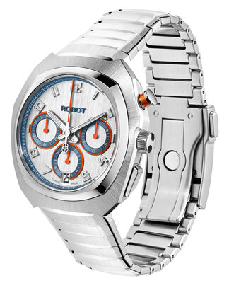 Robot Robotic One Silver 2501ST01 Automatic Chronograph (+ zamienny pasek)