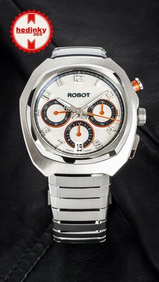 Robot Robotic One Silver 2501ST01 Automatic Chronograph (+ zamienny pasek)