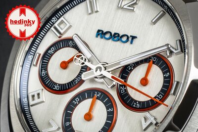 Robot Robotic One Silver 2501ST01 Automatic Chronograph (+ zamienny pasek)