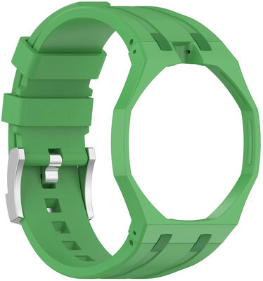 Pasek silikonowy Ricardo Pinzolo (do Swatch Royal Pop), Green, z etui, koronka na 12h