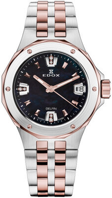Edox Delfin Date Lady Quartz 53100-357RM-NANRND