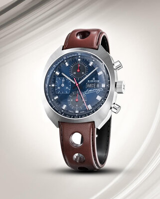 Edox Sportsman Automatic 01132-3BU-BUGN Fangio Limited Edition 115pcs (+ zamienny pasek)