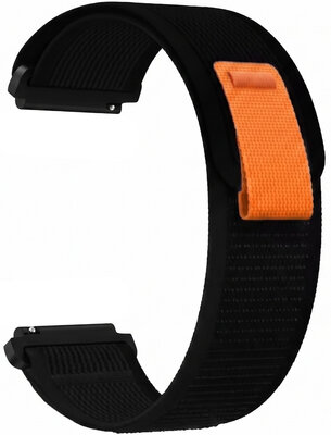 Pasek nylonowy Ricardo Carezza 22mm, Black, Quick Release