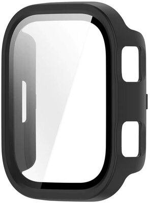 Osłona ochronna (pro Amazfit Bip Max), plastikowy, czarny + szkiełko