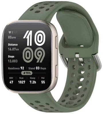 Pasek silikonowy Amazfit 22mm, zielony, Quick Release