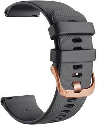 Pasek silikonowy Ricardo Aprica 18mm, Black, Quick Release