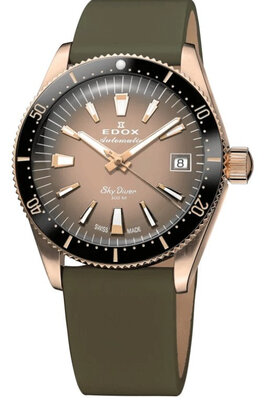 Edox SkyDiver 38 Date Automatic 80131-37rnc-vdbei (+ zamienny pasek)