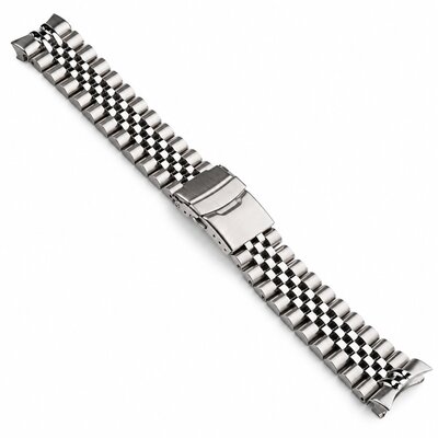 Stalowa bransoleta Ricardo Jesolo premium 22mm (pro Seiko 5 Sports SRPD series), Silver