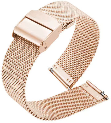 Stalowa bransoleta Ricardo Novara, Rose Gold, mediolański, Quick Release