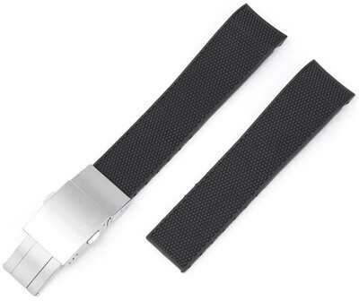 Gumowy pasek Ricardo Caserta premium 21mm (pro Longines), Black