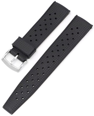 Gumowy pasek Ricardo Salerno premium 20mm, Black, Quick Release