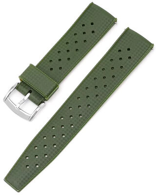 Gumowy pasek Ricardo Salerno premium 20mm, Green, Quick Release