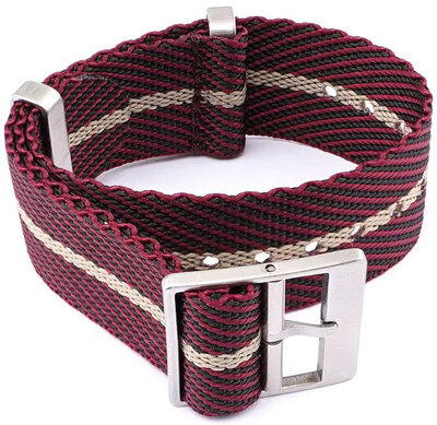 Pasek tekstylny Ricardo Mantova premium, Red/Black, NATO