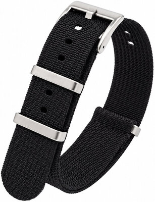Pasek tekstylny Ricardo Olbia premium, Black, NATO