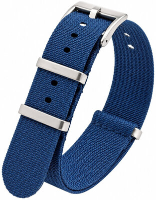 Pasek tekstylny Ricardo Olbia premium, Blue, NATO