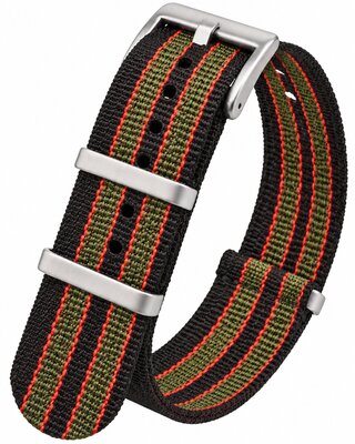 Pasek tekstylny Ricardo Ravenna premium, Green/Black, NATO