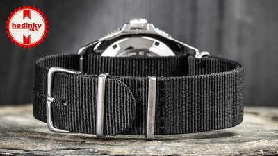 Nylonowy pasek Ricardo, czarny, NATO