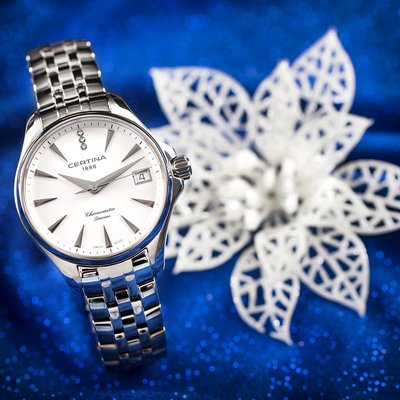 Certina DS Action Lady Quartz Precidrive COSC Chronometer Diamonds C032.051.44.036.00
