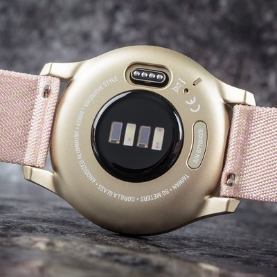 Garmin Vívomove 3 Style, Light Gold / Pink Nylon Band