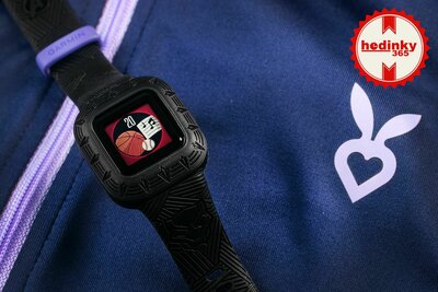 Pasek plastikowy Garmin (do Vívofit junior 3), czarny, Marvel, Black Panther, 010-12666-40