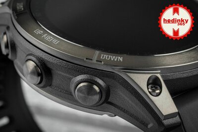 Garmin Epix 2 Sapphire, Titan Black / Black Silicone Band