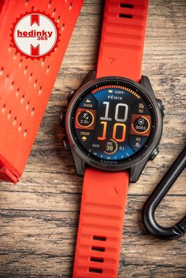 Silikonowy pasek Ricardo 20mm (pro Garmin Fenix 8/7S/6S (43mm), aj.), czerwony, QuickFit