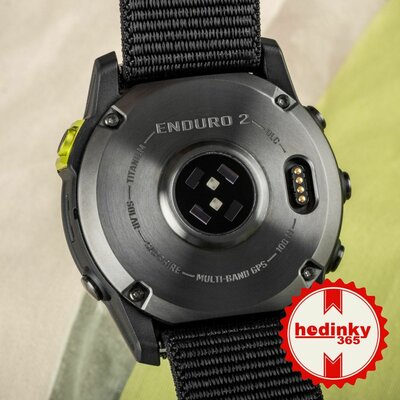 Garmin Enduro 2 Carbon Gray DLC Titanium / Black UltraFit Nylon Strap (+ zamienny pasek)