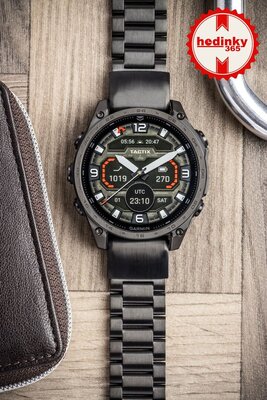 Stalowa bransoleta Ricardo 22mm (pro Garmin Fenix 8/7/6 (47mm), Epix 2 aj.), czarny V1, QuickFit