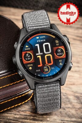 Nylonowy pasek Ricardo 20mm (pro Garmin Fenix 8/7S/6S (43mm), aj.), szary, przewlekany