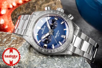 Edox SkyDiver Chronograph Quartz 10116-3-buidn Limited Edition 1000pcs ( + zamienny pasek )