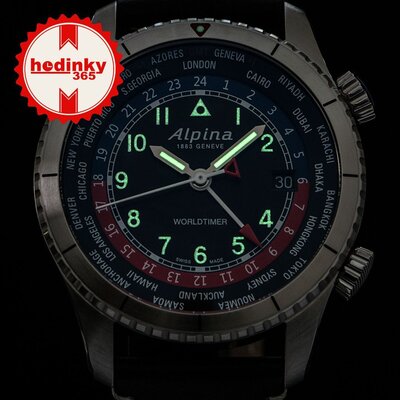 Alpina Startimer Pilot Quartz Worldtimer AL-255BRB4S26