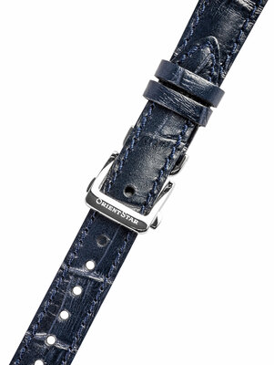 Skórzany pasek Orient UL024018J0 14mm (do modeluy RE-ND00), niebieski