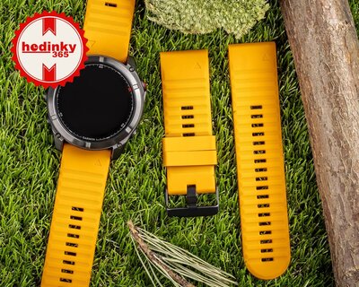 Pasek silikonowy Ricardo 26mm (do Garmin Fenix 8/7X/6X (51mm), Tactix itd.), pomarańczowy V1, QuickFit