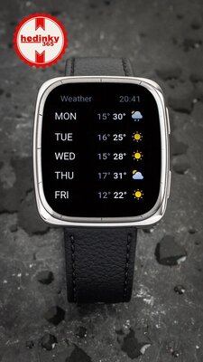 Amazfit Active 2 (Square) Black Leather (+ pasek zapasowy)
