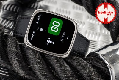 Amazfit Active 2 (Square) Black Leather (+ pasek zapasowy)