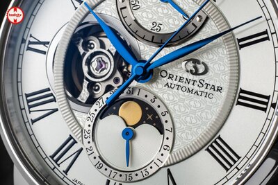 Orient Star Classic M45 F7 Moon Phase Open Heart Automatic RE-BT0005S00B (+ zamienny pasek)