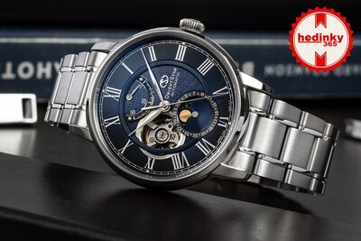 Orient Star Classic M45 F7 Moon Phase Open Heart Automatic RE-BT0006L00B (+ zamienny pasek)